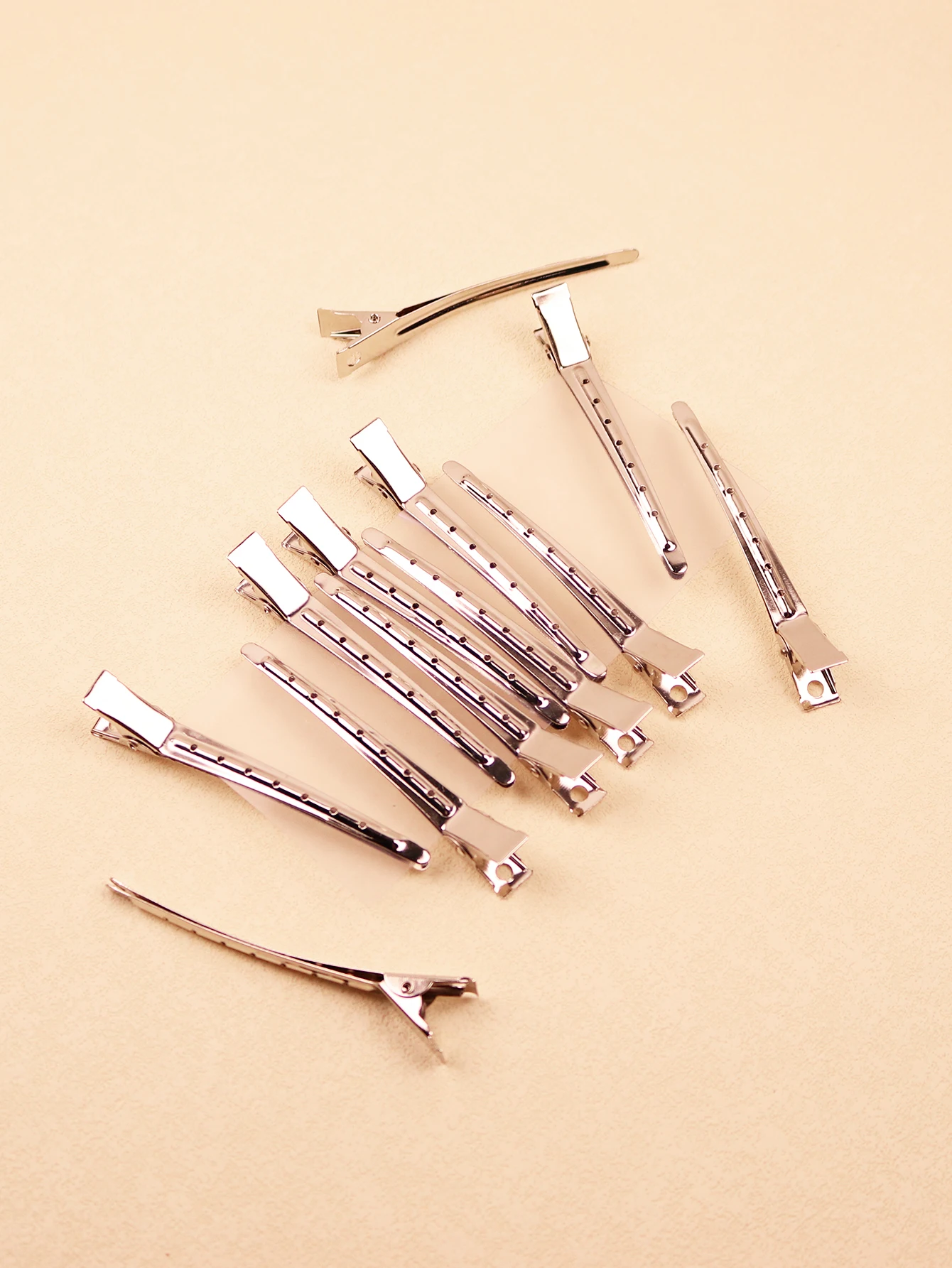 12PCS 여성용 헤어 케어 클립, 금속 강철 헤어 클리퍼 슬라이싱 클립, 푹신..