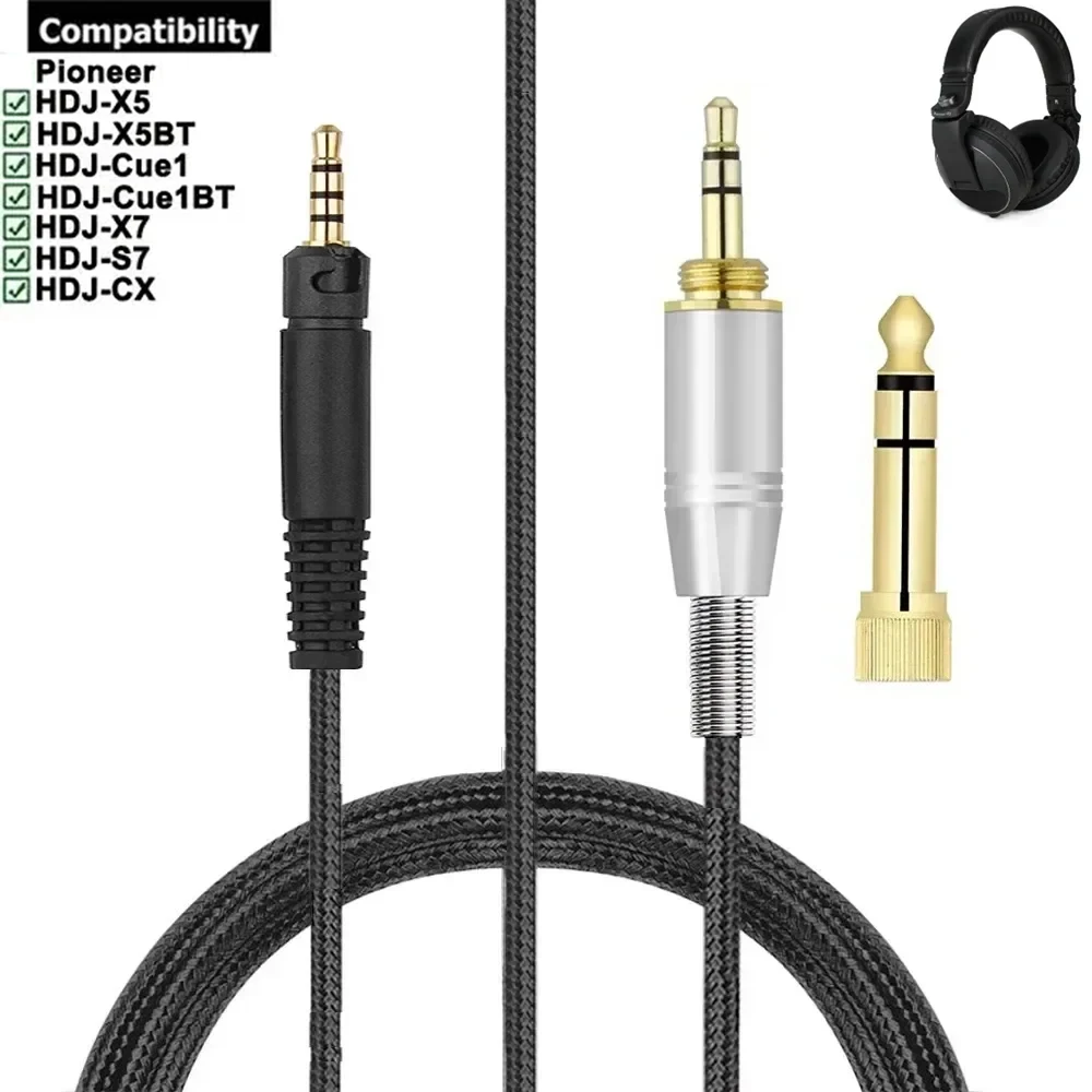 

6.35mm OFC Replacement Braided Cable Cord For Pioneer DJ HDJ-X5 HDJ-X5BT HDJ-X7 HDJ-S7 HDJ-CX HDJ-Cue1 HDJ-Cue1BT Headphones