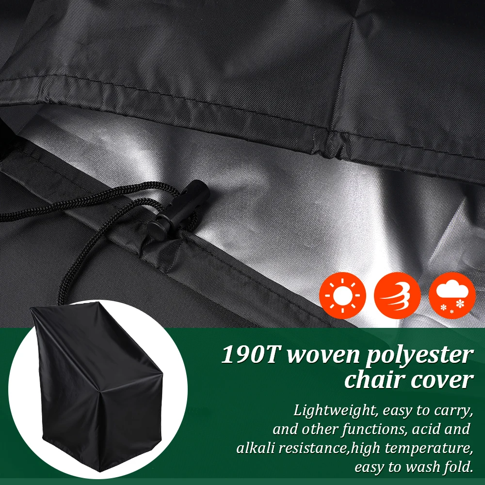 Premium Black Waterproof Outdoor Furniture Protector Cover