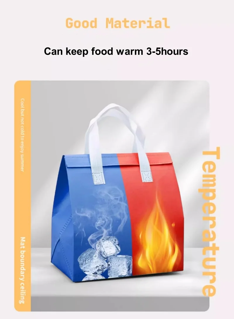 10pcs Green Insulated Tote Bags Non Woven Fabric Reusable Shopping Bags for Food Delive... - UGI Packaging