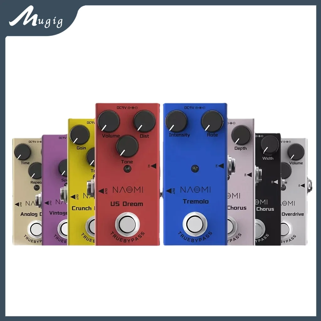 NAOMI Electric Guitar Effect Pedal Mini Single Pedal DC 9V For Electric Guitar True Bypass Effects Pedal Delay Distortion Chorus