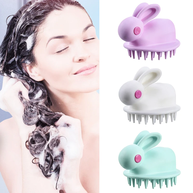 

Silicone Scalp Massage Comb Body To Wash Clean Care Hair Root Brush Soft Silicone Shampoo Brush Hair Tools Hair Washing Comb