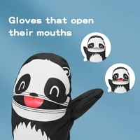 Kids Winter Ski Gloves Cartoon Rabbit Warm Mittens Non-slip Waterproof Windproof Outdoor Sports Cycling Gloves For Boys Girls 2