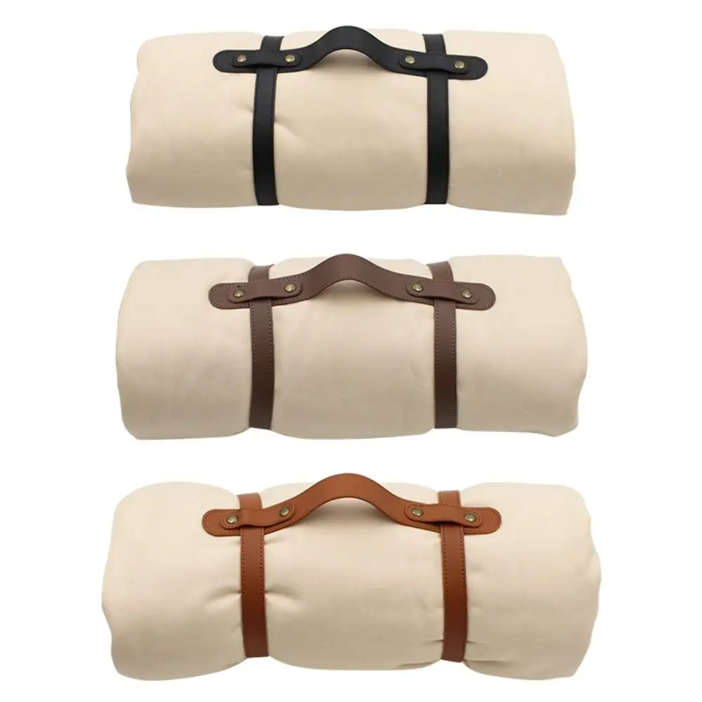 Adjustable Blanket Carrying Strap Durable PU Leather Belt With Handle Yoga Mat Strap Rug Picnic Blanket Holder 5