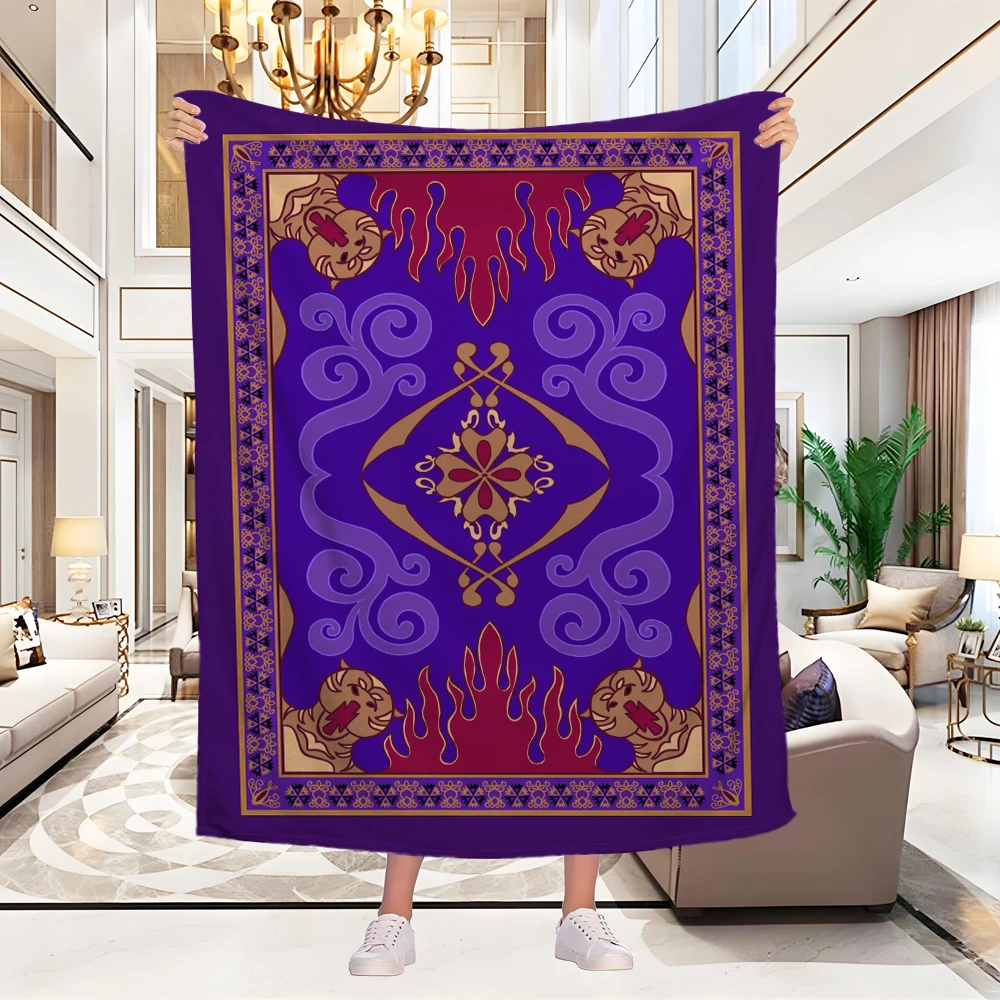 Soft Blanket for Winter Aladdin 1992 Magic Carpet Warm Bed Fleece Camping Custom Decorative Sofa Blanket Microfiber Bedding 4