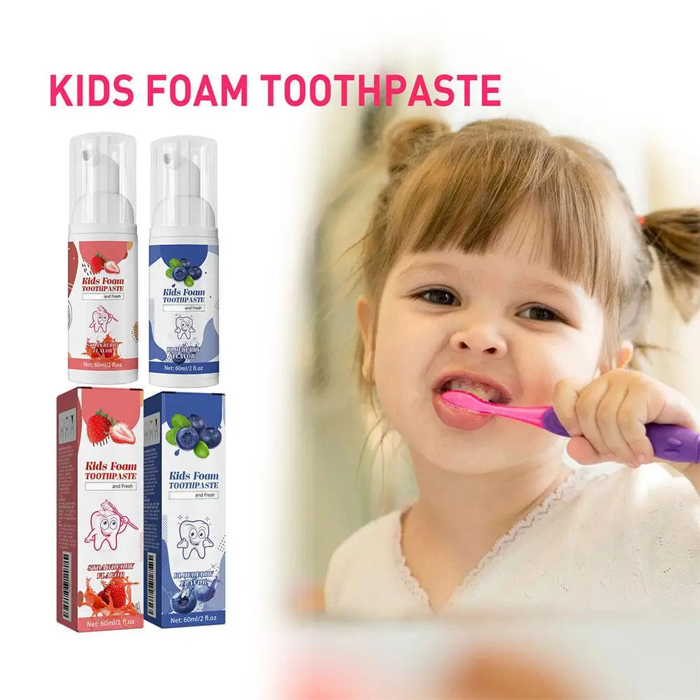 Children's Toothpaste Cavity Tooth Prevention Repair Whit-ening Decay Remove Bad Breath Foam Stain Cleansing Dental Toothpa T8E6
