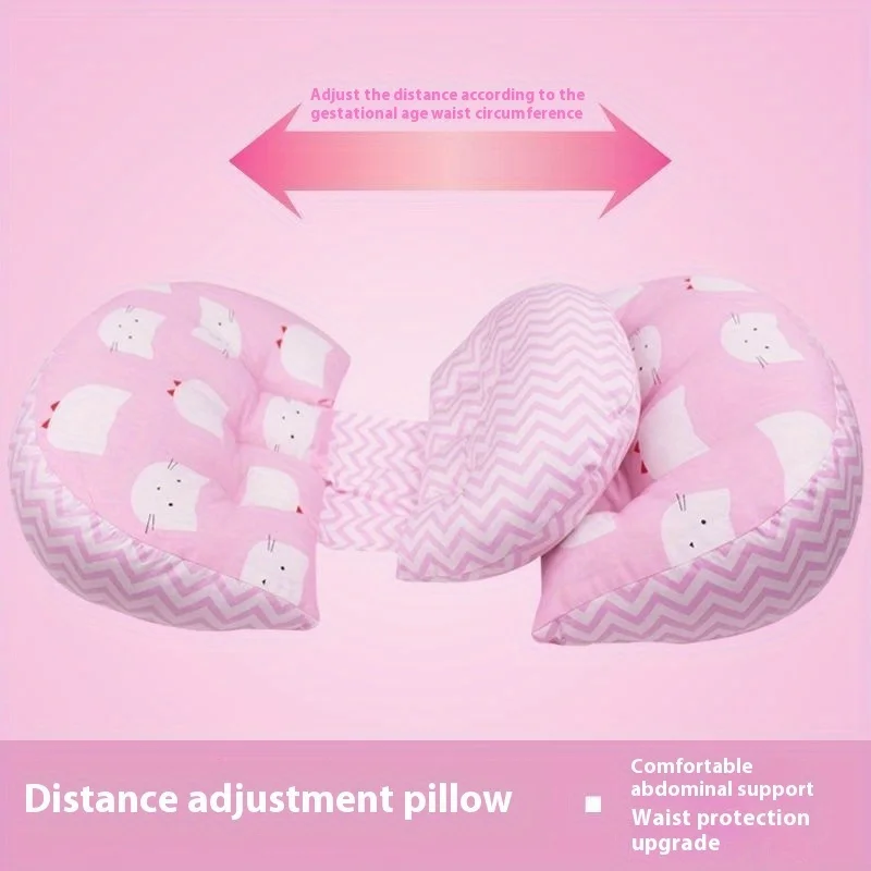 1pc Cotton Maternity Pillow for Side Sleeping U-shaped Pregnant Pillow Pure Cotton Abdominal Support