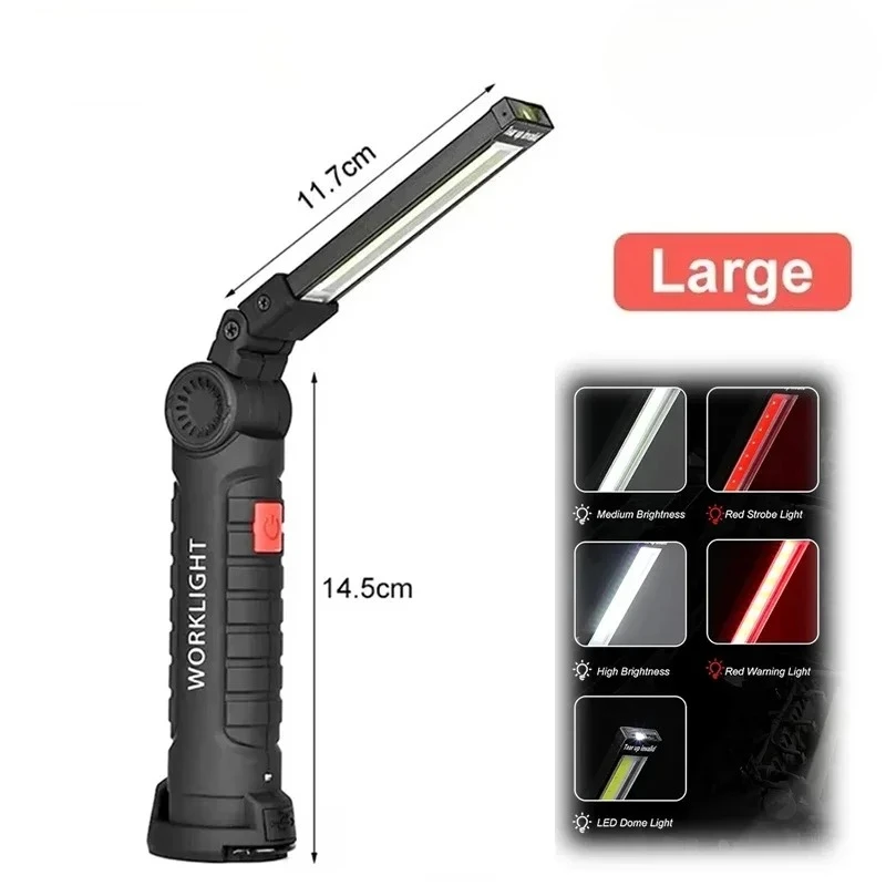 Magnetic LED Work Light with Charging Hook for Mechanics and Garage Use