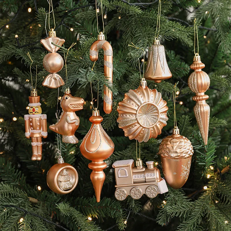 Christmas Tree Hanging Ornament Candy Champagne Pendants Navidad New Year Home Party Decoration Festival Supplies