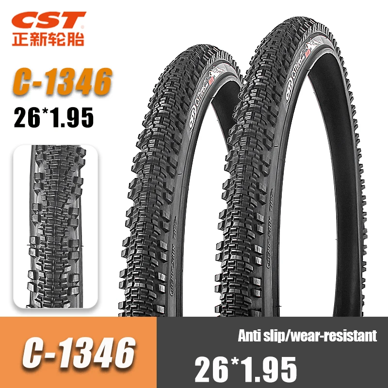 CST MTB Bicycle Tire 26inch 26*1.95 C1346 Wear-Resisting Bicycle Tyre 26er Cross-Country Mountain Bike Tire