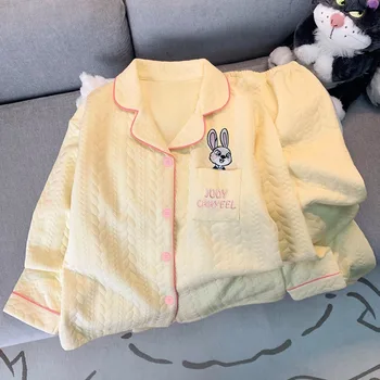 التطريز الكرتون شخصية جودي نيك منامة مجموعة للنساء ديزني لطيف الحلو جديد 2 قطعة مجموعة ملابس خاصة الخريف الشتاء لينة منامة 2