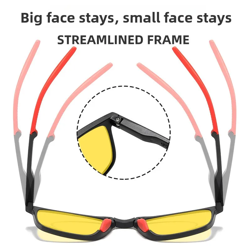 Unisex Portable Folding Minimalist Anti-Blue Light Glasses with Orange-Red Lenses