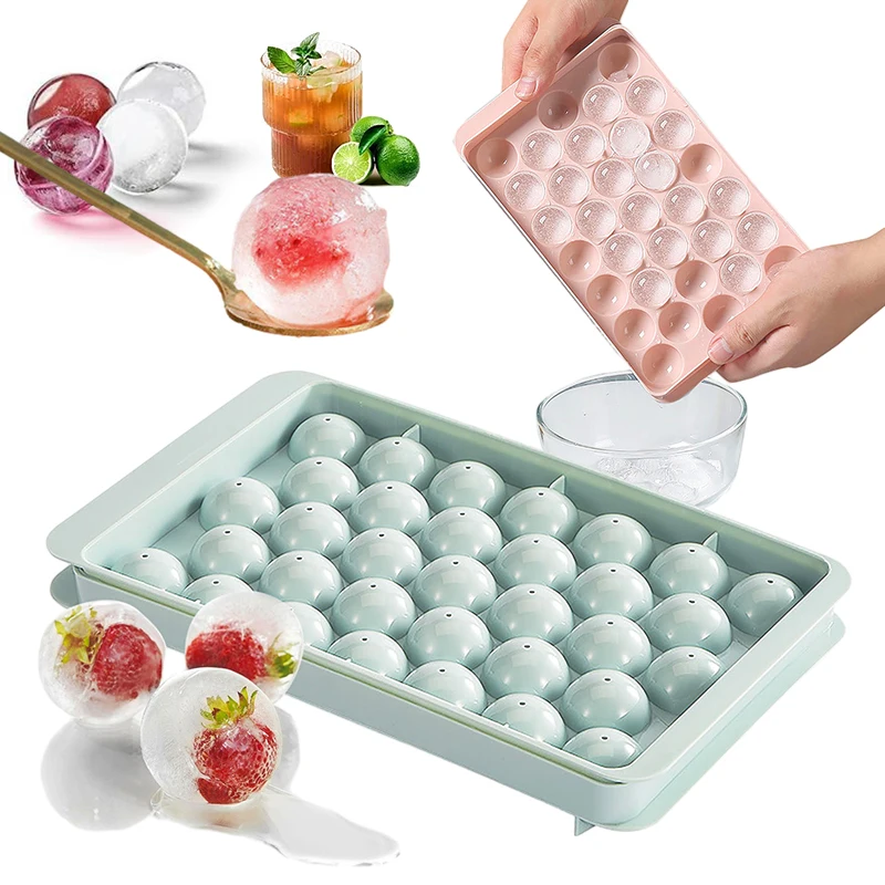 33 Ice Boll Hockey PP Mold Frozen Whiskey Ball Popsicle Ice Cube Tray Box Lollipop Making Gifts Kitchen Tools Accessories 1