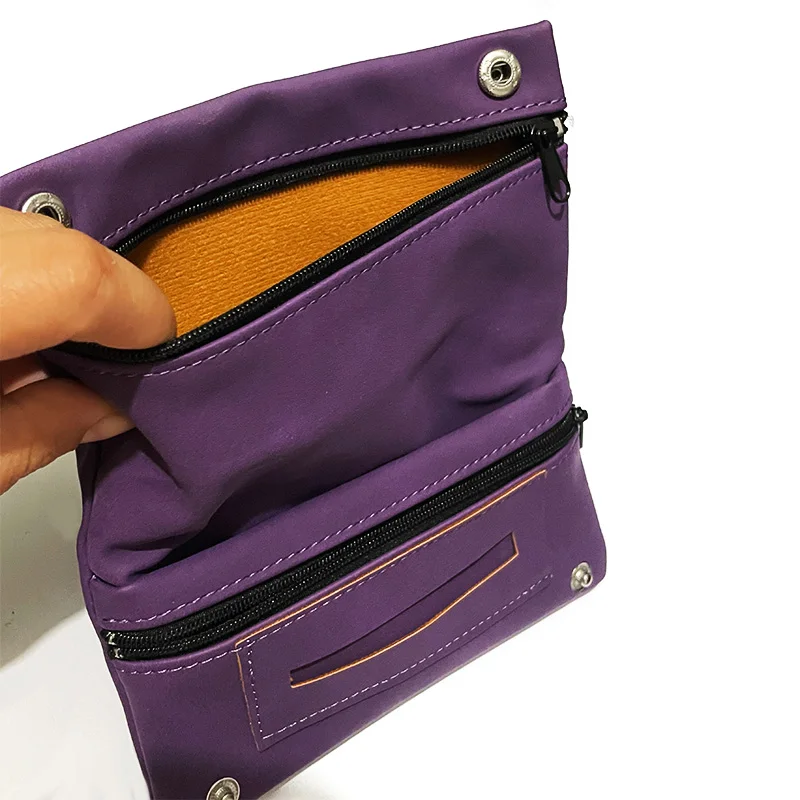 Borsa Porta Sigarette Pieghevole in Pelle PU, Custodia Arrotolabile, Portafoglio, Regalo da Uomo, Porta Sigarette Multifunzione - immagine 3