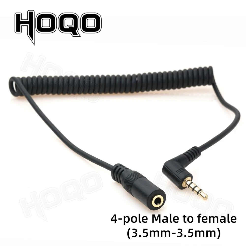 3.5mm Jack Coiled Cable 3/4 Pole Male 
