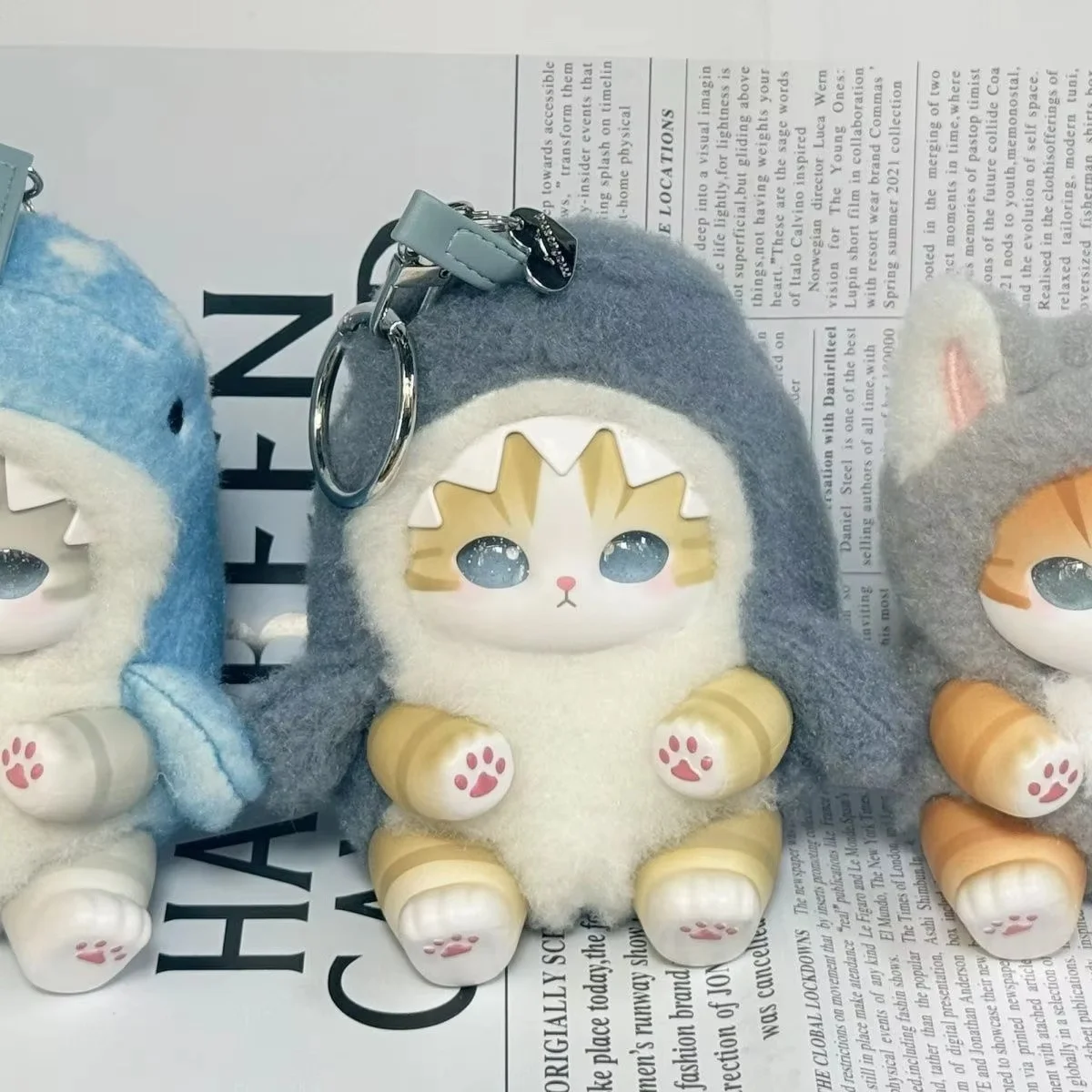 Nouvelle série de jouets en vinyle Mofusand, requin chat, boîte surprise, jouets décoratifs pour enfants, cadeau d'anniversaire pour fille, pendentif réplique