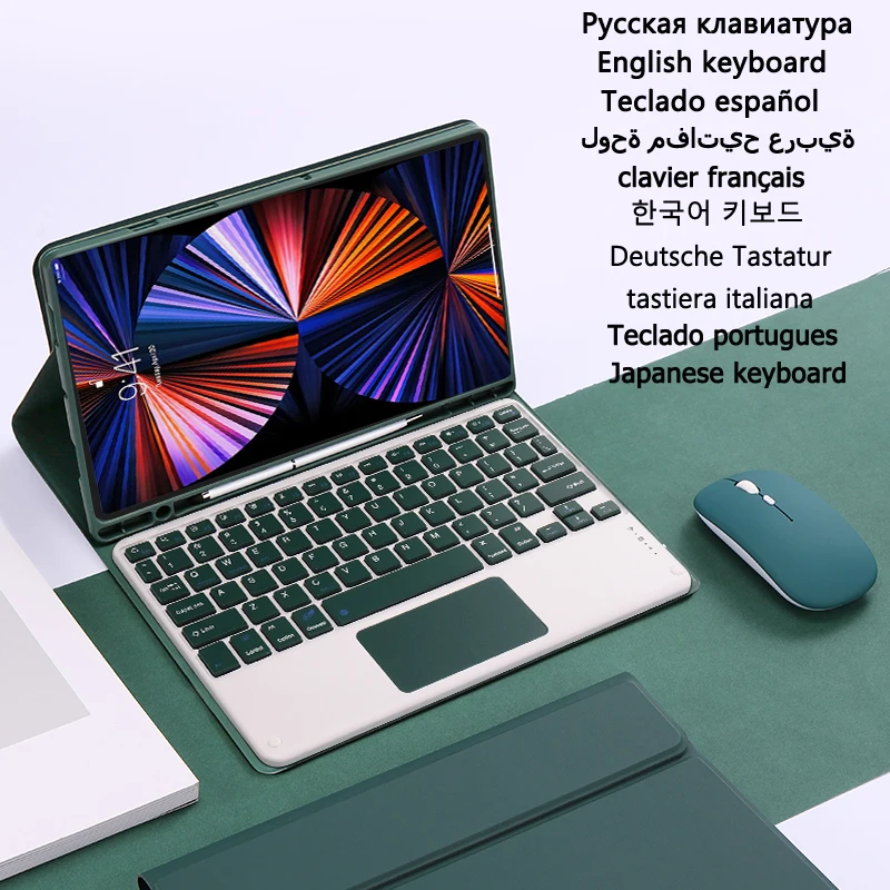 

For Samsung Galaxy Tab S7 Fe Case 12.4 inch Touchpad Keyboard Case for Funda Galaxy Tab S7 Plus Case S8 Plus Funda Teclado Cover