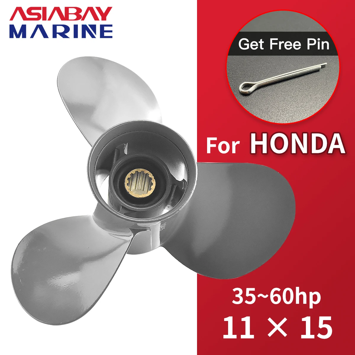 11 *15 For Honda Outboard Propeller 35hp 40hp 45hp 50hp 60hp Boat Motor Aluminum Alloy Screw 3 Blade Marine Engine Parts
