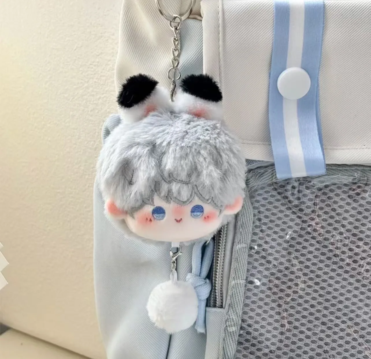 Game Keychain Mini Sword Keychain Game Love and Deepspace Keychain Xavier Sylus Rafayel Cosplay Plush Figure Doll Keyring Key Chain Bag Backpack Pendant Prop Gift