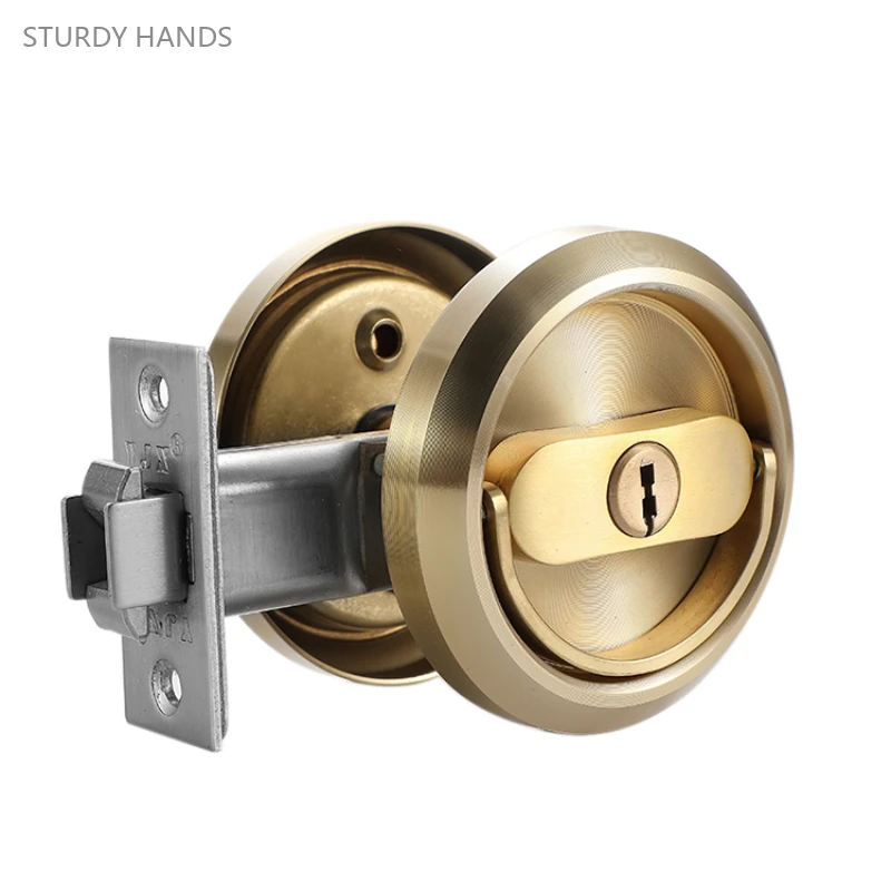 

1PCS stainless steel invisible door lock universal indoor wooden door glass sliding door invisible lock with key included