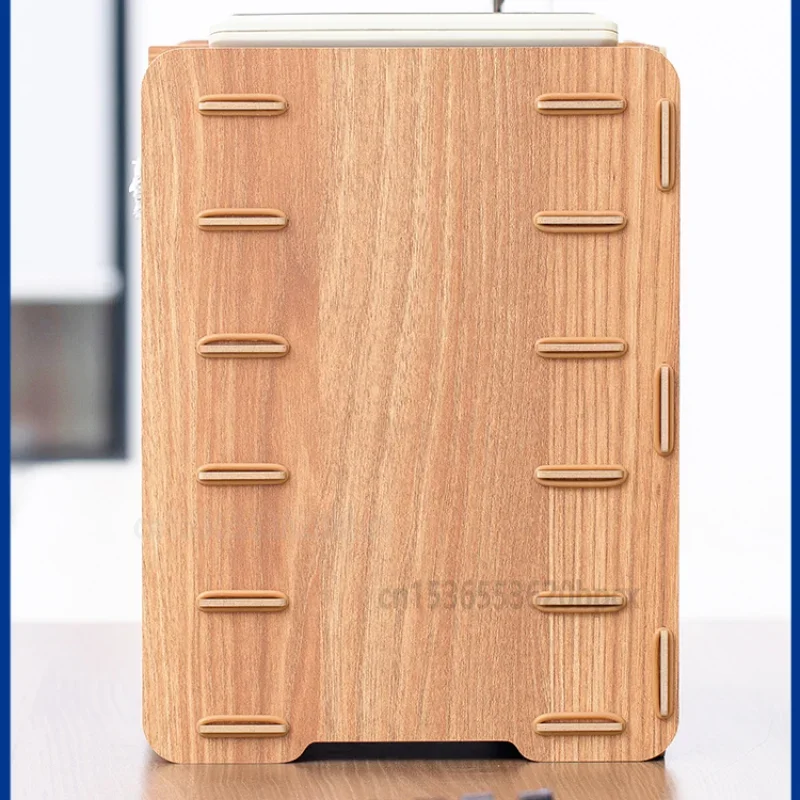 Desktop Storage Cabinet Multifunct Eco-friendly Wood Office Stationery A4 Data File Shelf Multi Layer Bills Sorting Storage Box