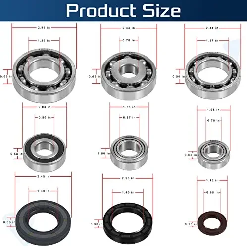 ChuangQian Gearbox Bearing Oil Seal Repair Rebuild Kit for Suzuki Ignis 1.3/4x4 2000-2006 & Swift 1.3/4x4 INJ 2003-2010 (9 Pcs)