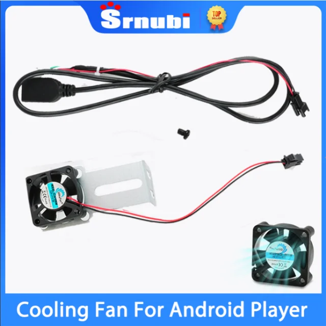 Srnubi 5V Car Radio Cooling Fan for Android Multimedia Player Head Unit Motherboard CPU Cooling with Iron Bracket