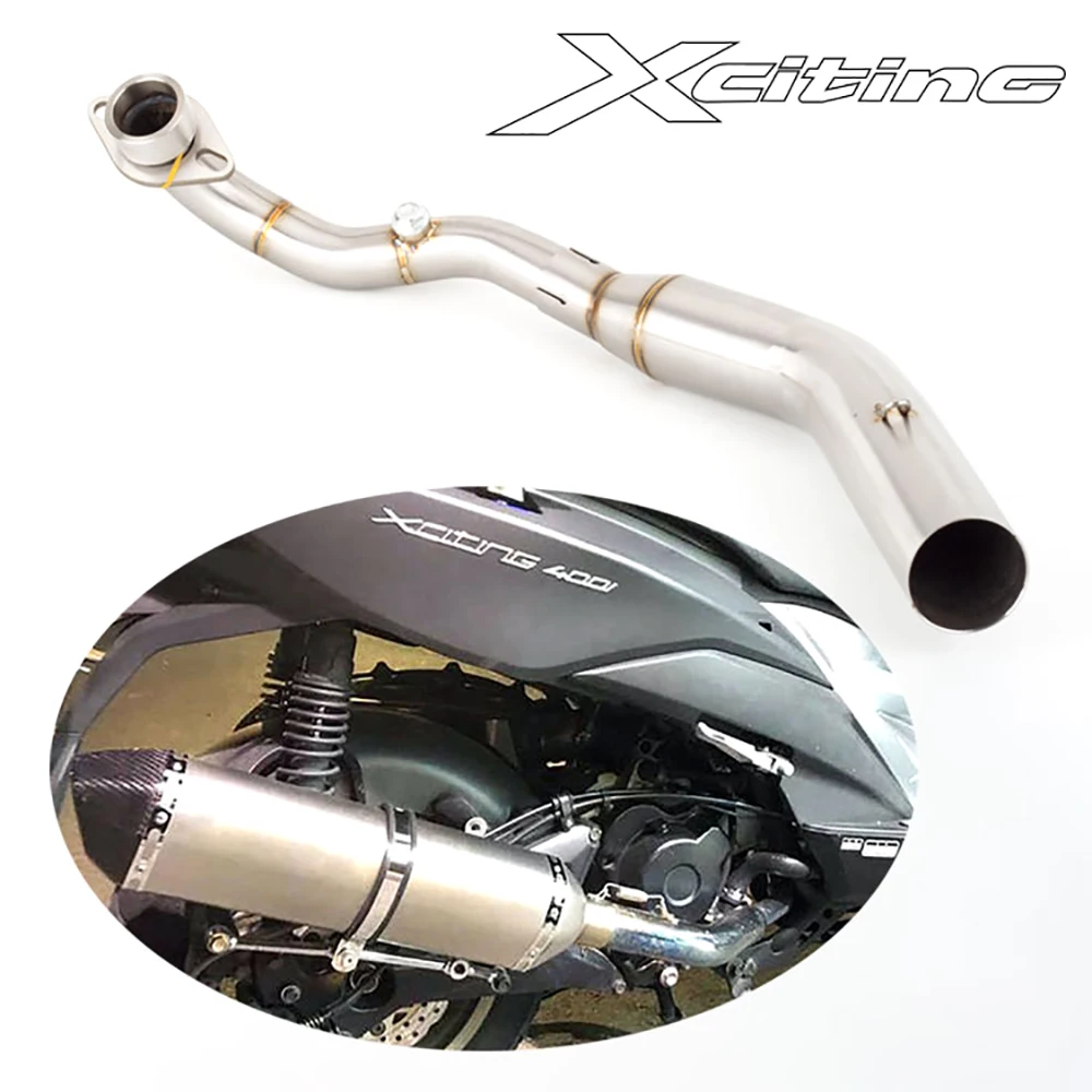 

For KYMCO Xciting 400 Xciting 400i S400 Xciting400 Motorcycle Exhaust Front Link Pipe Escape Moto Muffler Modify Bike Tube Slip
