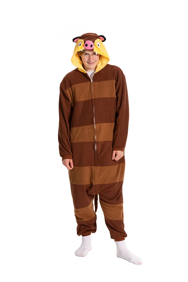 Halloween Onesie Opossum Cosplay For Adult Women Men Animal Kigurumis Pyjamas Cartoon Pajama Homewear Party Costume