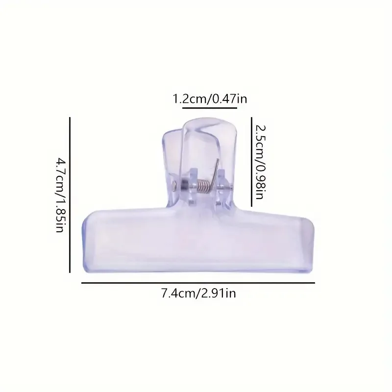 6pcs Set of Japanese Minimalist Large-Size Acrylic Transparent Macaron Color Clip Office Stationery Storage Clips, Paper Clip