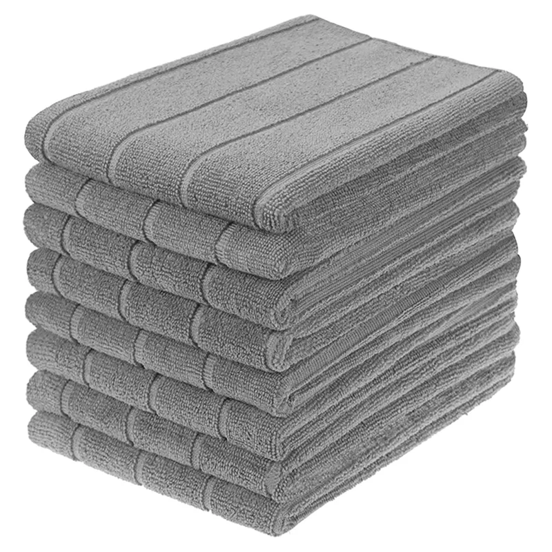 

Microfiber Dish Towels - Soft, Super Absorbent And Lint Free Kitchen Towels - 8 Pack Durable Washable