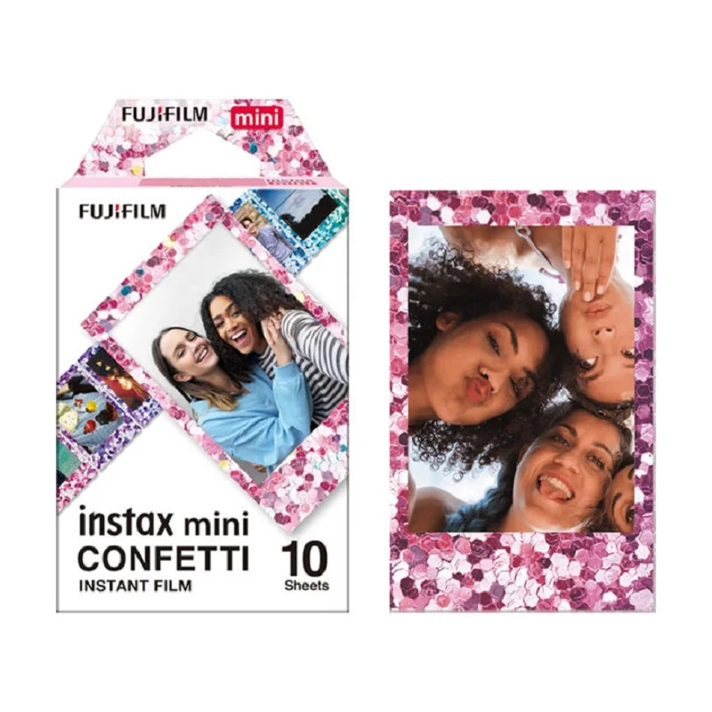 Fujifilm Instax Mini Film Instax Mini 12 Confetti Design Color Film For Fuji Mini 11 8 9 7s 25 26 70 90 Instant Camera SP-1 SP-2