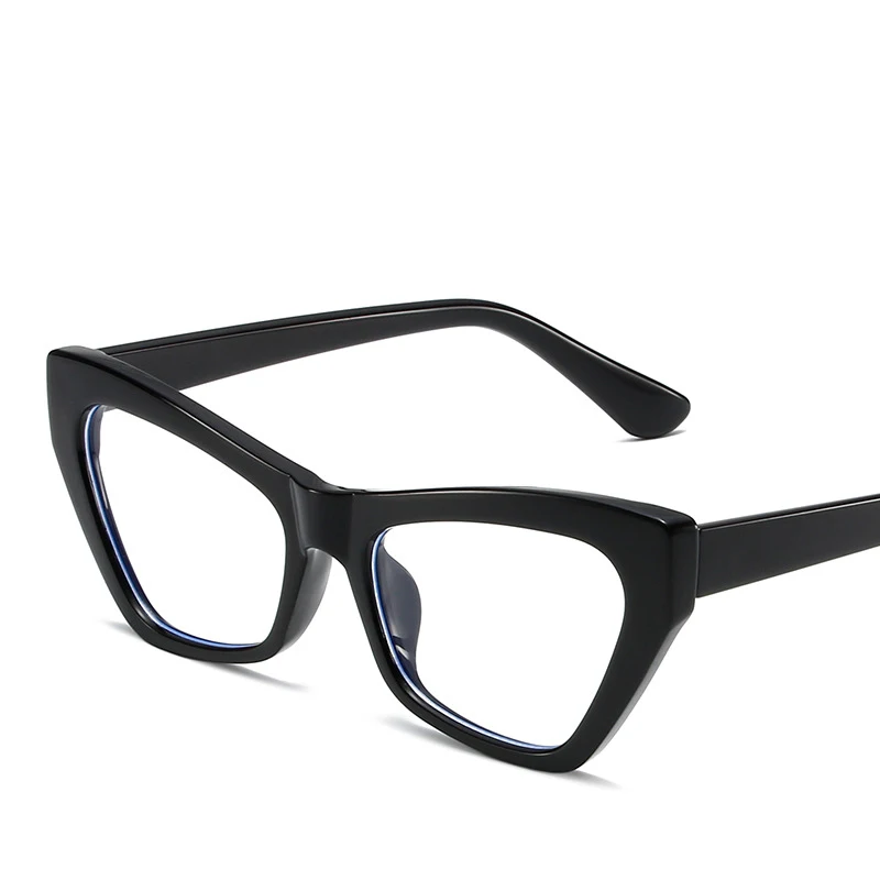 Personalized Glasses Women Fashion Cat Eye Decoration Eyewear Luxury Solid Color Design Anti Blue Light Computer Eyeglass
