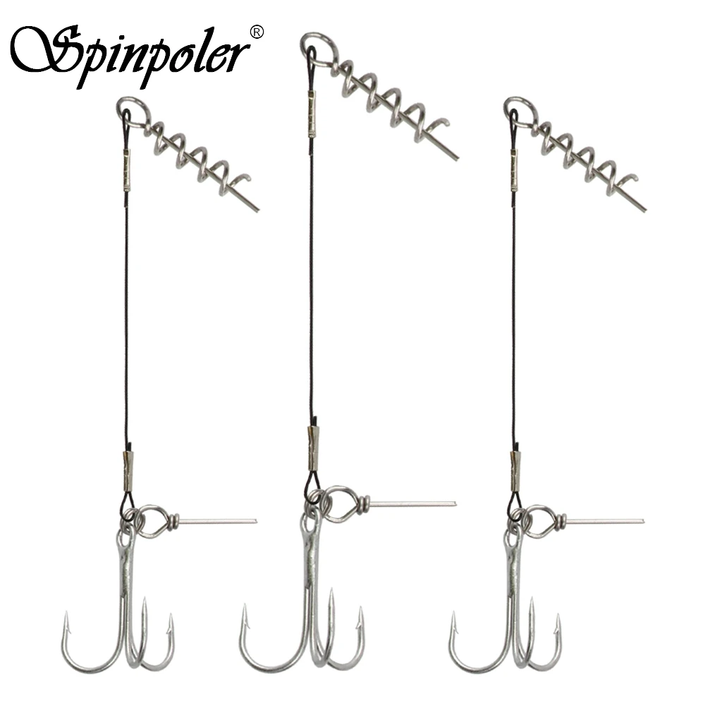 Predatory fish leader steel leader 4 pieces with drilling pike zander  length 40 cm