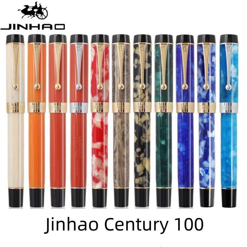 Jinhao 100 세기 만년필 F 0.5mm/M 0.7mm 펜촉 그리기 선물 B1 쓰기를위한 고품질 비즈니스 사무실 공급 업체