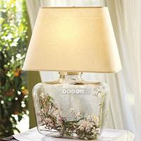 Table lamp, American style, rural living room, glass decoration, bedroom, bedside lamp, pastoral warmth, romantic design, creati