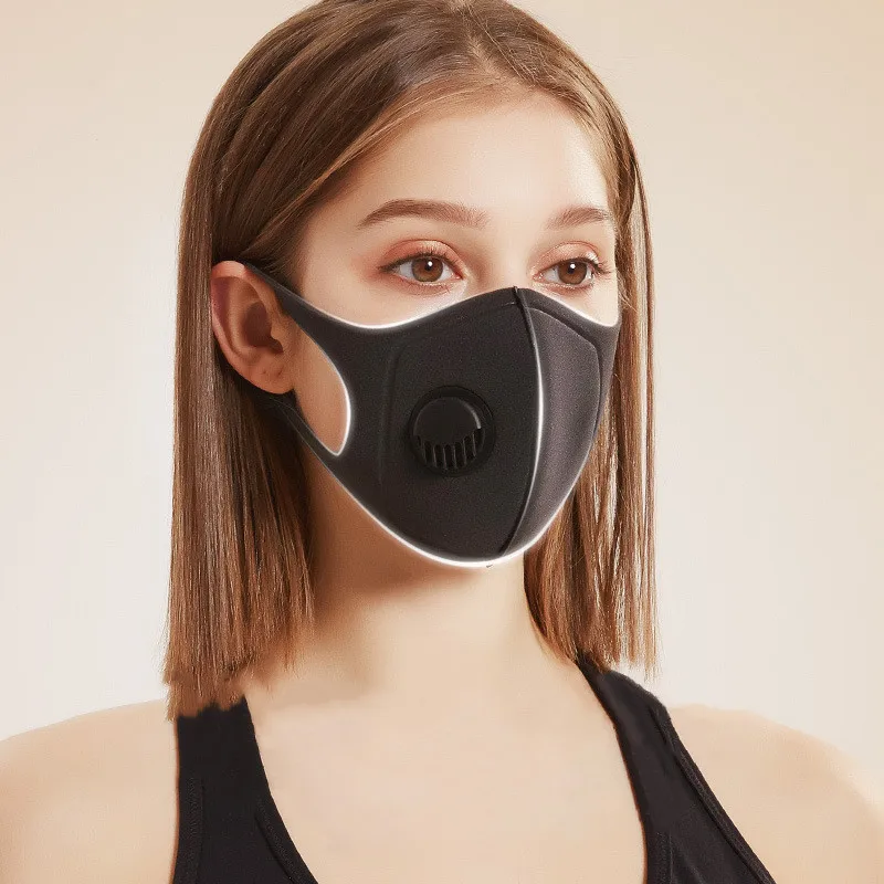 PM2.5 Face Mask Anti Dust Washable Facial Mouth Mask With Valve Double Filtration Ventilation Comfortable Safe Breathing Tool 2