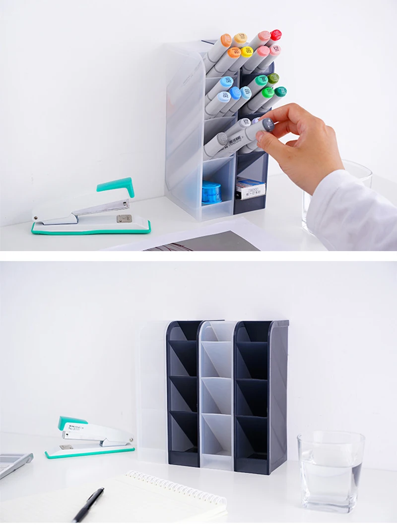 Desk Organizer Oblique Insertion Type Stand for Pen and Cosmetics
