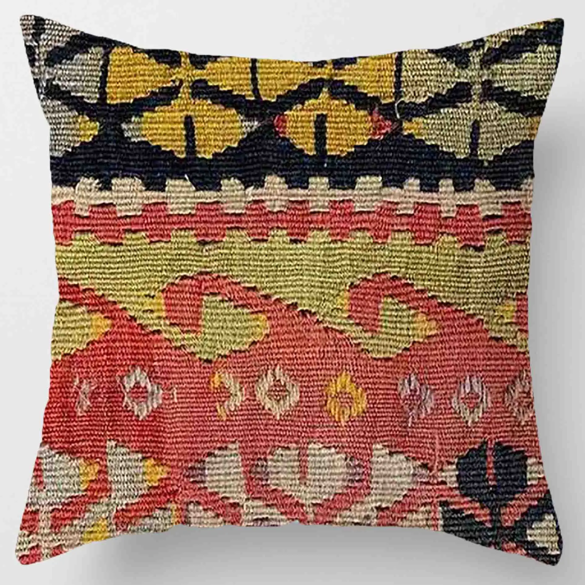 Federe Per Cuscini Bohémien 60x60 Cm, 5 Pezzi, Ricamate A Mano Con Specchi, Motivo Pappagallo Verde, Cotone, Stile Art Déco, Per Divano E Letto
