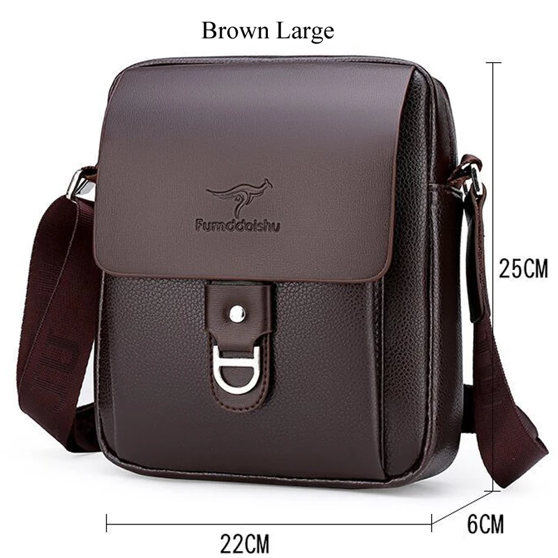 Mens Pu Leather Large Capacity Messenger Bag Casual Bucket Bag Shoulder Bag  Chest Bag For Travel Work Business, Quick & Secure Online Checkout