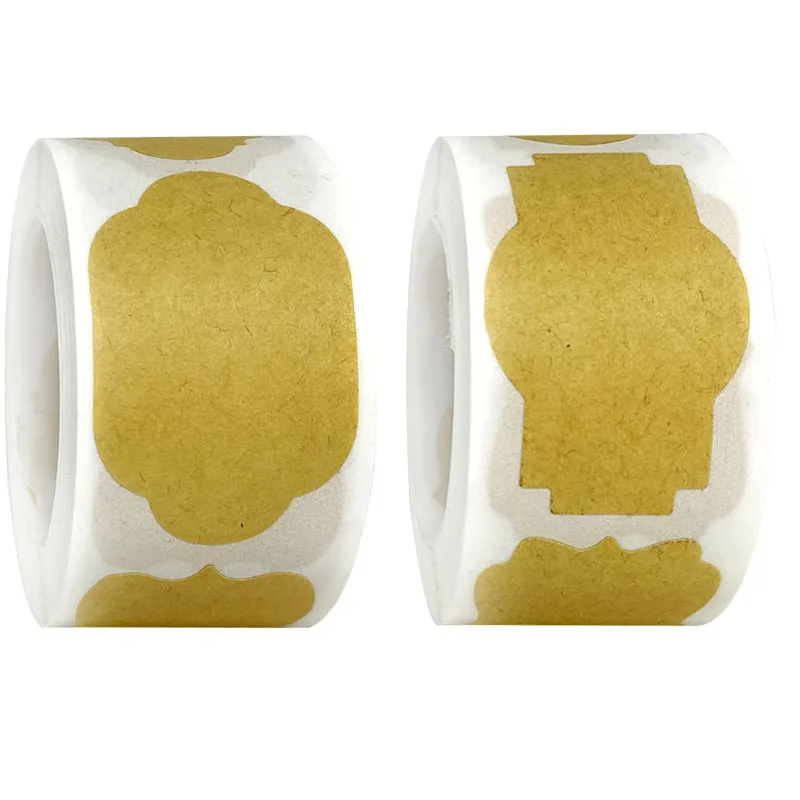 Kraft Paper Sticker Blank Writable Seal Labels Mason Jar Glass Bottle Cake Baking Stationery Holiday Celebrations Sticke