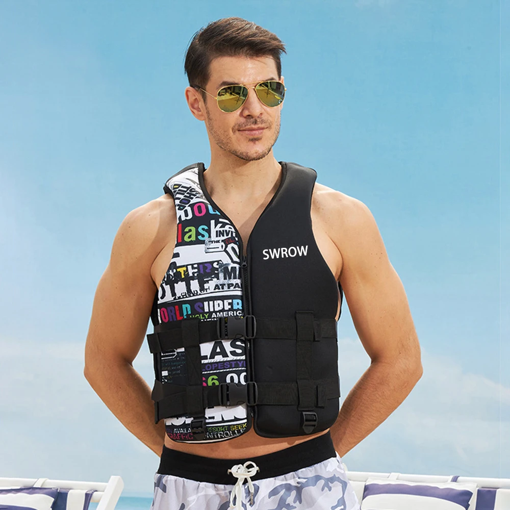Life Jacket Neoprene Buoyancy Drifting Kayak Life Vest Adjustable Buckle Adults Surf Water Sport Swimming Rescue Life Jacket — view 2