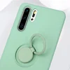 Liquid Silicone Phone Case For Huawei P30 P20 P40 Pro Mate 20 Cover For Honor 20 Pro With Magnetic Ring Holder Stand Case 4