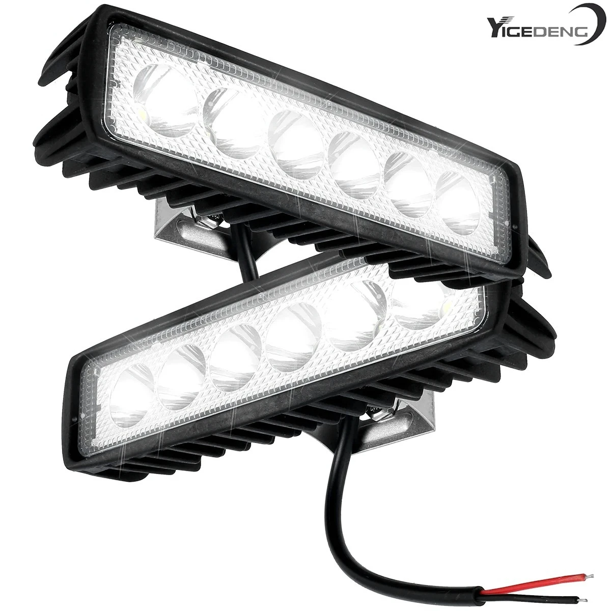 1/2/4Pcs LED Work Light Strip Shape Light Bar 6000K Flood Spot White Off Road Head Car light IP67 Auto parts For Multiple Scenes