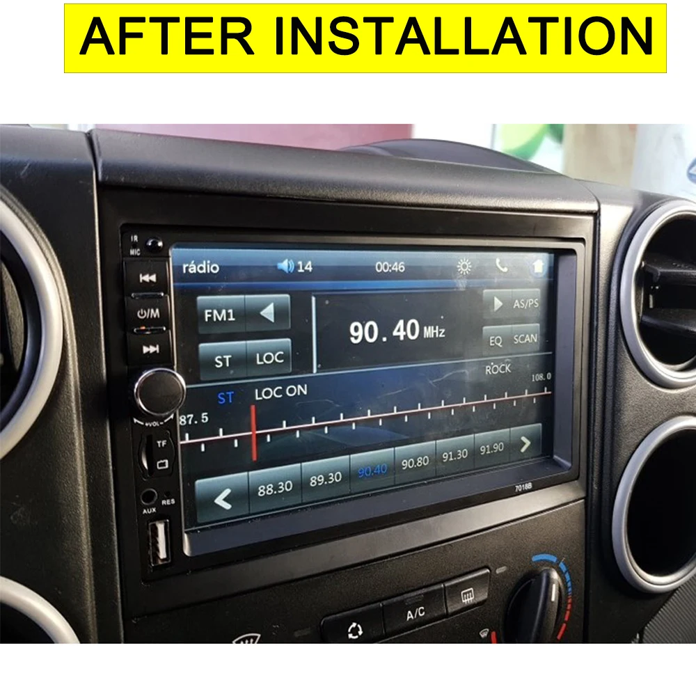 Radio Installation Frame Radio Installation Accessories Radio Frame Radio Panel Auto Interior Decors 2 Din Radio Fascia for Citroen C2 C3 Jumpy Peugeot 207 307 Expert Fiat Scudo Renault Trafic Opel Vivaro
