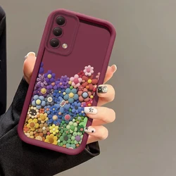 Luxury Sunflower Print Shockproof Silicone Phone Case for OnePlus Nord CE 5G (Wine-red-657)