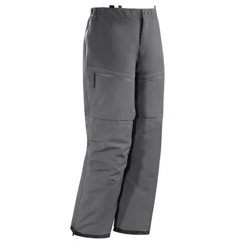 Outdoor Thickened Warm Tactical Trousers Men's Winter Waterproof And Windproof Ski Pants All Fully Leg Open With Zip Cargo Pants