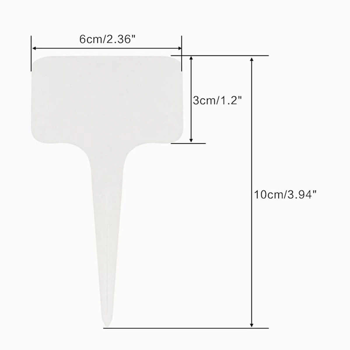 White Plastic PVC T-Type Garden Tags - 50/100pcs 6x10cm Seedling Markers and Decoration Labels