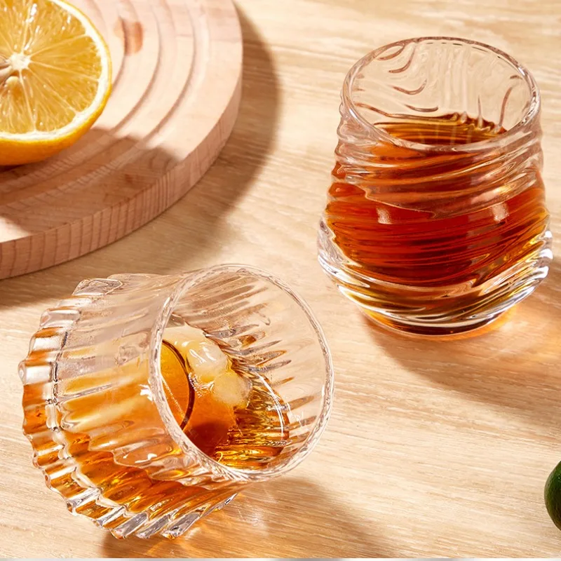 150ml Glass Whiskey Cups Home Creative Beer Glass Crystal Cup Wine Pattern Whisky Cup XO Brandy Drinking Glasses Wineglass