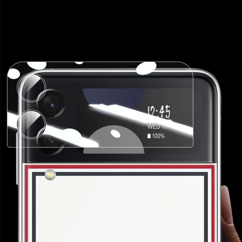 HD Flip4 Tempered Glass Lens Protector - Anti-Scratch Full Coverage Rear Camera Shield